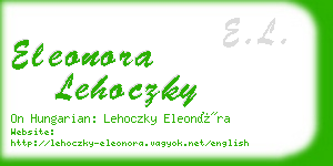 eleonora lehoczky business card